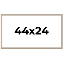 44x24 Frame Grey Solid Wood Picture Frame Width 1 Inches | Interior Frame Depth 0.5 Inches |