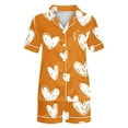 thumbnail image 5 of Tnhcen Valentine's Day Women's Sexy Heart print Short Sleeve Pajama Sets Casual V Neck 2 Piece Homewear Sets S-2XL, 5 of 5