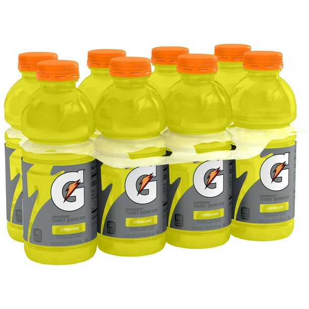 (8 Bottles) Gatorade Thirst Quencher Sports Drink, Lemon Lime, 20 fl oz