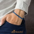 thumbnail image 3 of 555Jewelry 5mm Stainless Steel Box Chain Bracelet for Men & Women, Blue, 8.25 Inch, 3 of 7