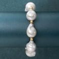 thumbnail image 4 of Ross-Simons 13-14mm Cultured Baroque Pearl Stretch Bracelet With 14kt Yellow Gold, Women's, Adult, 4 of 5