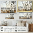 thumbnail image 4 of Designart "Minimalist Scene Featuring Birch Trees With Silver Breath" Tree Birch Floater Framed Wall Art Living Room, 4 of 5