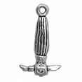 thumbnail image 1 of Sterling Silver 16" Unisex 1.5mm Box Chain 3D Hand Pick Axe Hoe Tool Pendant Necklace, 1 of 2