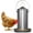 8.8 LB, variant on Stainless Steel Hanging Chicken Feeder no Waste Food-Grade Large - Poultry Feeder for Chicken Metal - Heavy Duty Reliable Long-Lasting with Handle