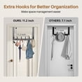 thumbnail image 5 of Domaci Over The Door Hooks with 12 Coat Hooks, Multi Purpose Over The Door Towel Racks for Towel, Coat & Dorm Essentials, Grey, 5 of 7