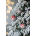 thumbnail image 4 of A&B Home Set of 6 Grey Glass Orb Hanging Ornaments with Glittered Botanical Art 3.9" x 3.9" x 3.9", 4 of 7