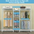 thumbnail image 4 of VIPEK Classic V6C Garment Rack, White Metal Frame with Gray Cover, 75.6"L x 18.5"W x 76.8"H, Max Load 870 LBS, 4 of 8