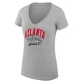 thumbnail image 2 of Women's G-III 4Her by Carl Banks Heather Gray Atlanta Falcons Filigree Logo Lightweight V-Neck Fitted T-Shirt, 2 of 3