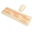 thumbnail image 3 of Cordless Keyboard and Mouse Combo, Colorful Ergonomic Keyboard with Round Keycaps, 68 Key Full Size Cute Cordless Keyboard and 3 DPI Silent Mouse Set for  PC Laptop, 3 of 8