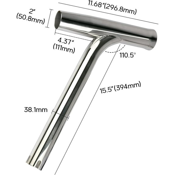 2PCS Stainless Steel Outrigger Fishing Rod Holder for Marine Boat Yacht