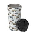 thumbnail image 2 of Fotbe Tractor and Dumper Printed Insulated Travel Coffee Mug Spill Proof Leak Proof Stainless Steel Coffee Tumbler Reusable Coffee Cups with Lids Thermos, 2 of 8
