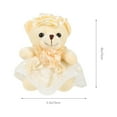 thumbnail image 2 of Healifty bear plush White Wedding Couples 2Pcs, 2 of 8