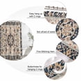 thumbnail image 6 of Blue Boho Waterproof Fabric Shower Curtain,Ethnic Vintage Mexican Flowers Southwestern Waterproof Fabric Shower Curtain for Bathroom Curtains Bathtubs Shower Curtains with 12 Hooks Extra Long 72x96, 6 of 8