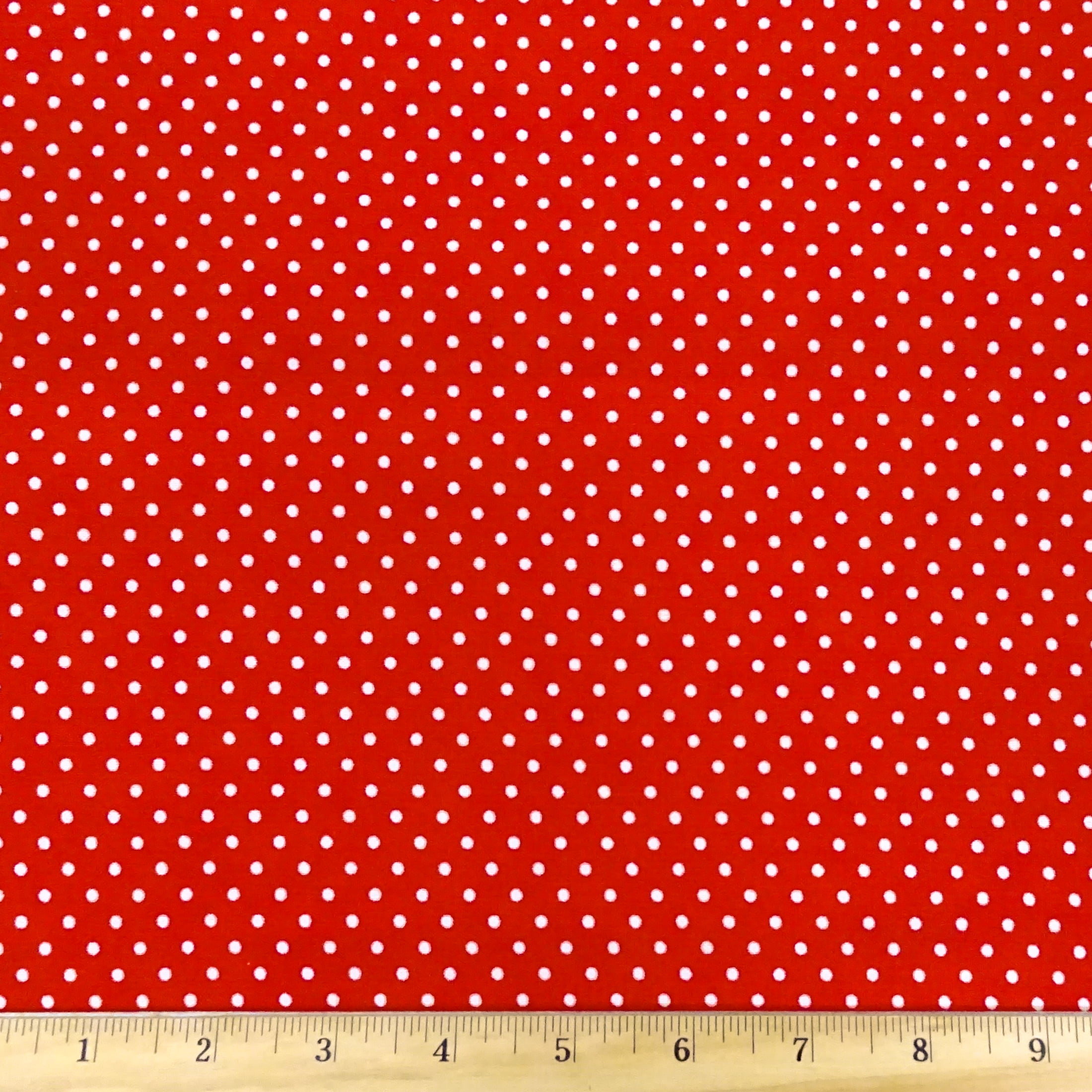 (4 pack) Waverly Inspirations 1 Yard Cut 100% Cotton Medium Dot Print Fabric, Poppy Red, 44" Wide for Quilting & Sewing