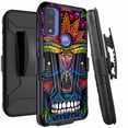 thumbnail image 1 of DALUX V Hybrid Kickstand Holster Phone Case Cover Compatible with Motorola Moto G Pure / Moto G Power (2022) - Colorful Skull Festival, 1 of 3