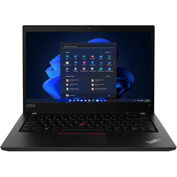 Restored Lenovo ThinkPad T14S Gen 2, Intel Core i7-1185G7, 14 Inch Full HD Display, 16GB RAM, 256GB SSD, Thunderbolt 4, Backlit Keyboard, Windows 11 Pro, Villi black (Refurbished)