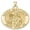 Yellow, variant on PicturesOnGold.com Saint Matthew Religious Medal Female Adult- 3/4″ Size of a Nickel, Sterling Silver