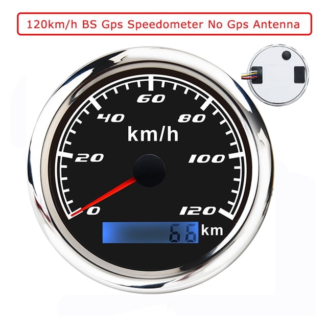 60 km/h 120km/h 200km/h 85MM GPS Speedometer Waterproof Red Backlight Speed Gauge Sensor For Boat Car Accessories ,Wide Applicability