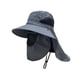 thumbnail image 5 of Sombrero para el sol, ala ancha, ligero, para pesca, jardinería, mochilerismo, playa, verano. Gris oscuro, 5 of 9