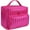 Rose Red, variant on QKURT Makeup Bag Travel Cases Cosmetic Bag with Handle for Women Girls Men Travel Organizers, Enough space Organizers, Pink