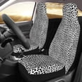 thumbnail image 2 of Zufioo Black Leopard Full Set Car Seat Covers with Soft Padding 2PCS Universal Auto Front Seats Protector Fits Cars, SUVs, Sedans, and Trucks, 2 of 7