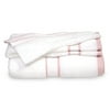Organic 3-Piece Towel Set, White and Pink