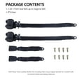 thumbnail image 4 of 2 Set Safety Belt 3 Point Seat Belt, Retractable Seat Strap, Adjustable Car Seat Lap Belt Universal for Cars Trucks Black, 4 of 12