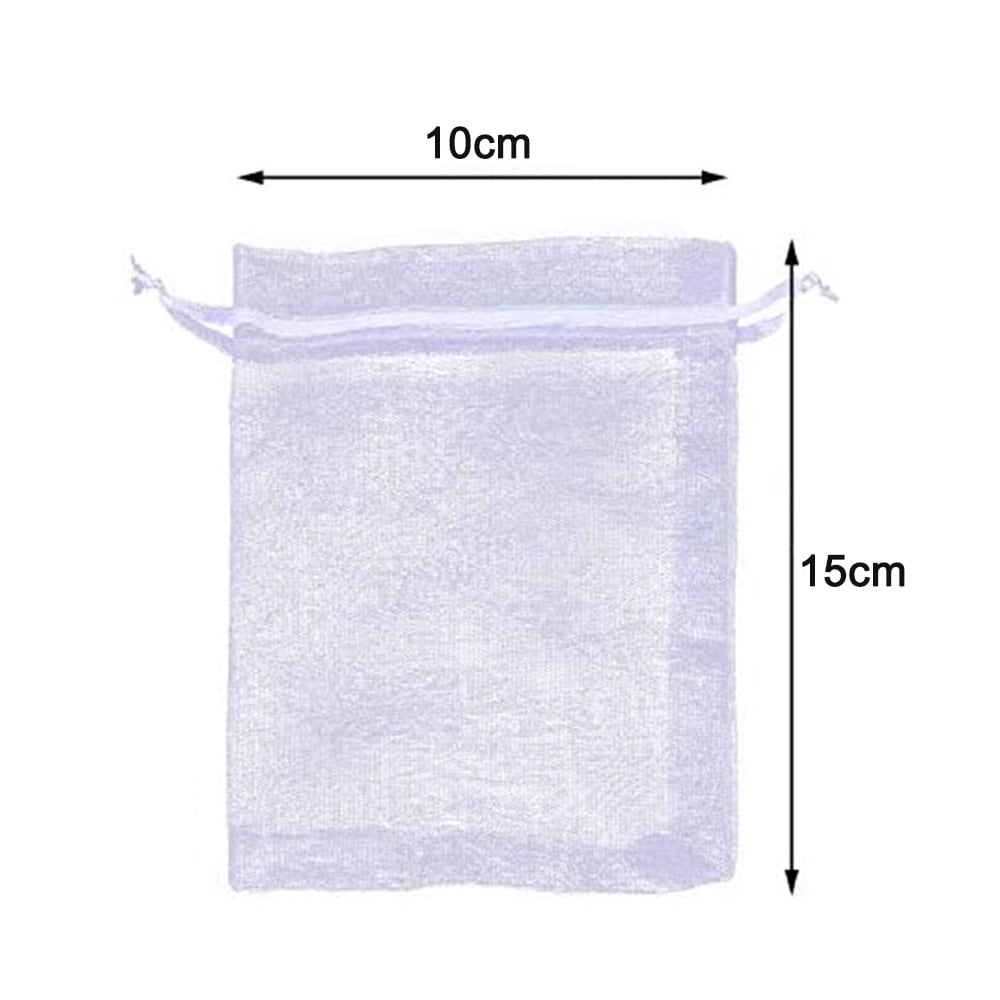 200 Sheer Organza Bags for Wedding Party Favor Bags - Small Mesh Bags  Drawstring Pouch Sachet Bags Jewelry Bags for Small Business 4 X 6 Inches  Mixed