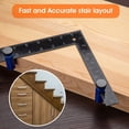 thumbnail image 3 of Tall Stair Gauge, Framing Square Attachment Non Slip Screw 2PCS Blue Aluminum Alloy Multifunctional  For Woodworking Projects, 3 of 8