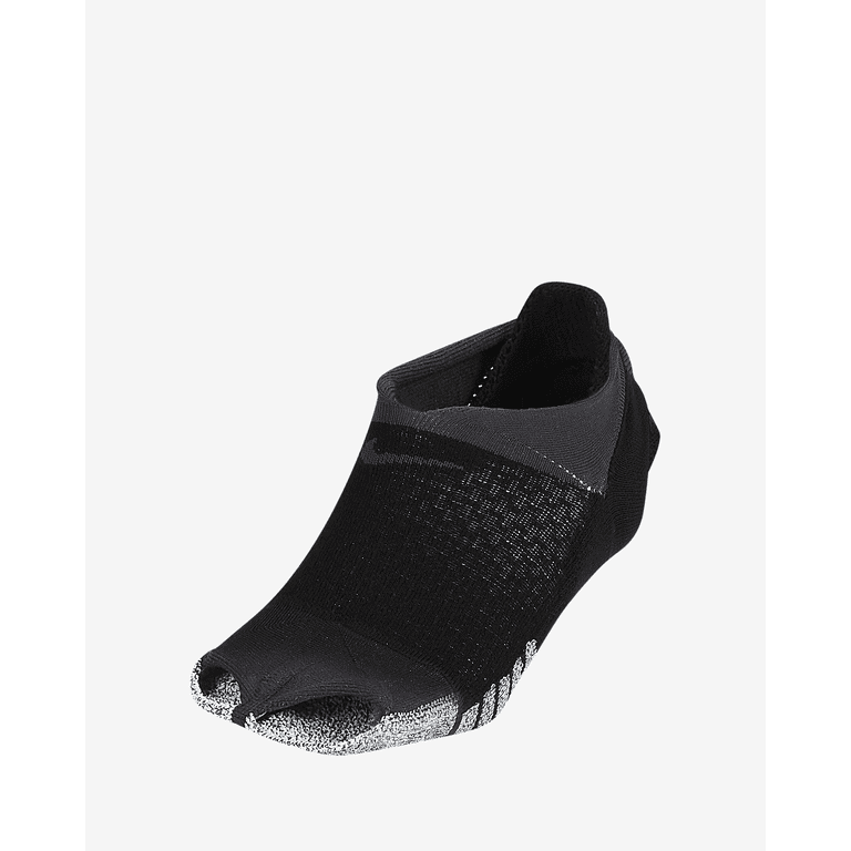 Nike Grip Studio Women's Toeless Footie Socks Black Grey SX7827