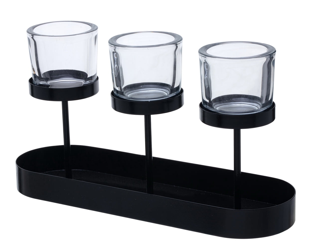 Mainstays Decorative Black Metal Tealight Votive Candleholder Centerpiece, 6"