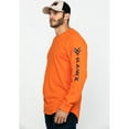 thumbnail image 3 of Hawx Men's Logo Long Sleeve Work T-Shirt Big Orange 3X, 3 of 6