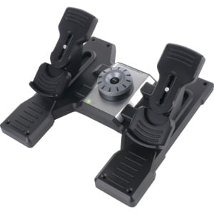 Flight Sim Yoke Pedals - Saitek Pro Flight Rudder Pedals for PC - Cable - USB - PC