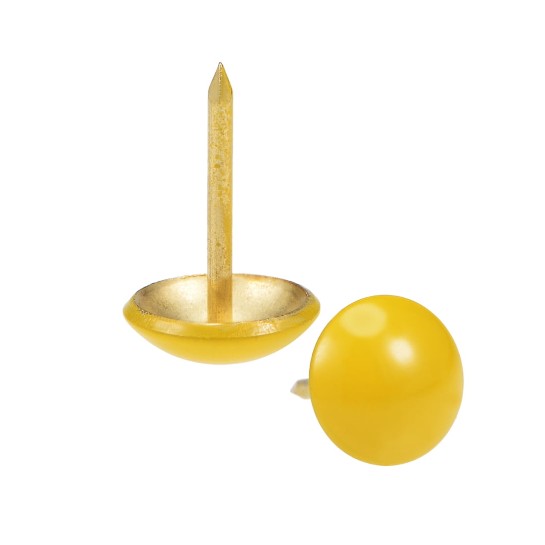 Upholstery Nails Tacks 11mm Dia Yellow Head 17mm Length