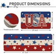 thumbnail image 2 of 4th of July USA Patriotic Kitchen Rugs Set of 2, America Stars Blue White Red Stripes Independence Day Kitchen Mats Decor, American Floor Door Mat Home Decorations -17x29 and 17x47 Inch, 2 of 6