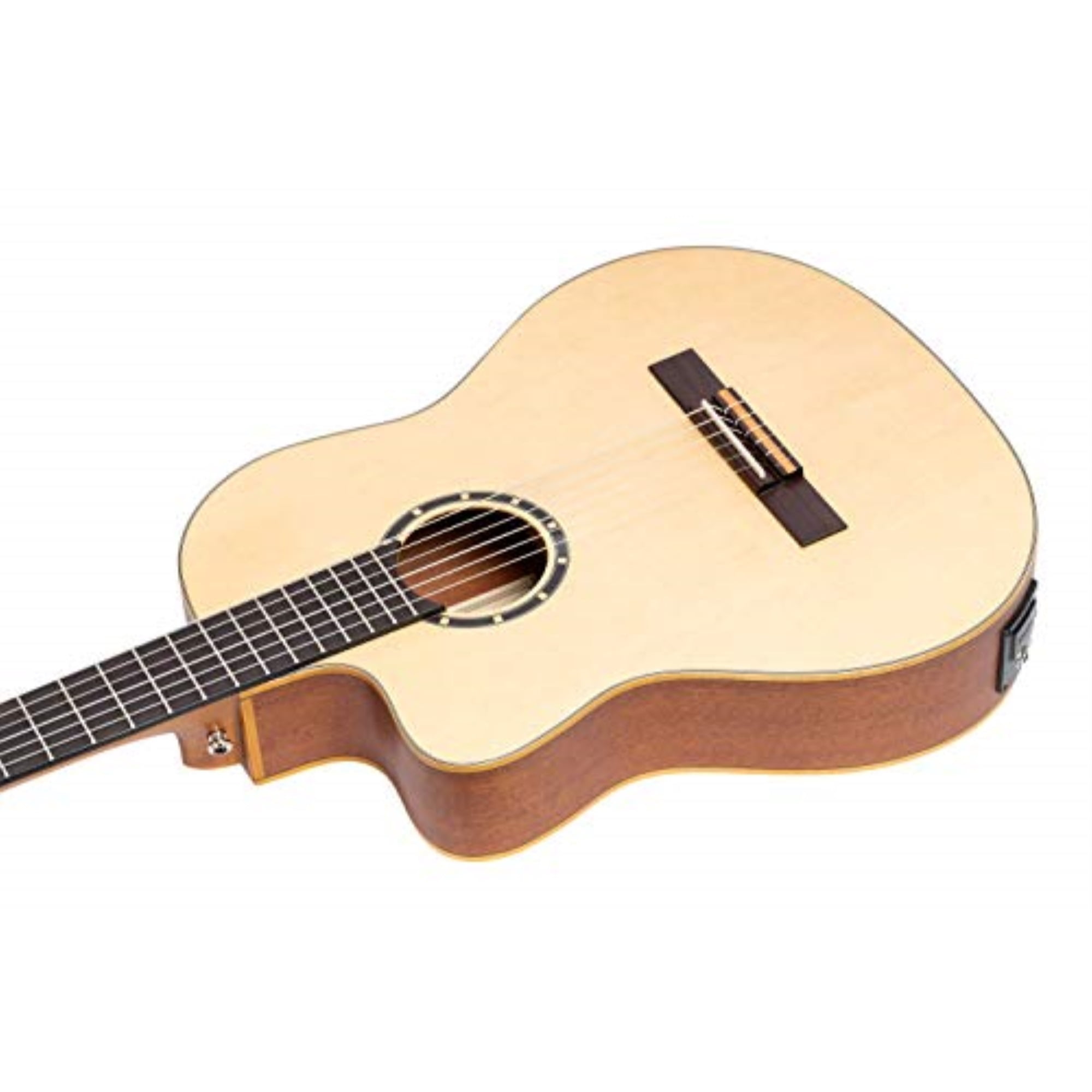 Ortega Family Series RCE125SN-L Thinline Acoustic/Electric Classical Guitar Natural Matte