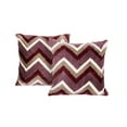 thumbnail image 2 of Home Soft Things Trendy Faux Fur Pillow Covers, Set of 2, 20"x20", Chevron-Blue Green, 2 of 5