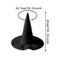 thumbnail image 2 of Halloween Tall Witch Hat for Women Men,Pointed Cone Costume Hat with Wide Brim, Wizard Hat Accessory for Cosplay Party Stage Performance Theme Event Dress Up Dark Gray, 2 of 3