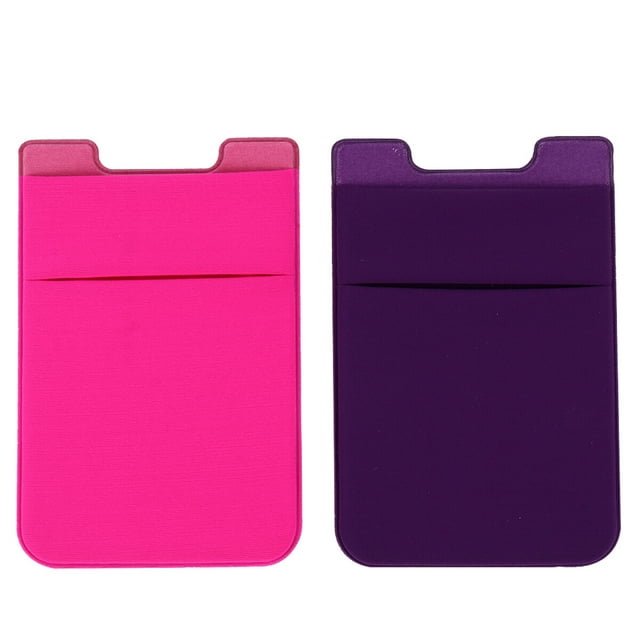 2Pcs Phone Case Back Wallet Holder Storage Holder Phone Container