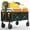 Green, variant on Collapsible Wagon 380 lbs, Heavy Duty Wagons Carts Foldable, Shopping Cart with All-Terrain Wheels , Weatherproof, Wagon Cart for Home, Outdoor,Beach,Camping, Sports, Black