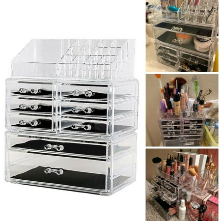 Ktaxon 7 Drawers Lipstick Holder Display Cosmetic Organizer Clear