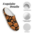 thumbnail image 5 of Easygdp Halloween Pumpkins Slippers for Women Mens Winter Warm Home Slippers Plush Slip on House Slippers for Indoor Outdoor Shoes-8, 5 of 7