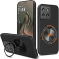 thumbnail image 1 of wonima11 Compatible for Motorola Moto Edge 2025 Phone Case, 360° Rotatable Ring Holder Kickstand/Stand Silicone TPU Silm Fit Shockproof Protective Cover Case for Motorola Moto Edge 2025 - Black, 1 of 1