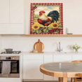 thumbnail image 6 of Vintage Rooster Wall Art Painting on Canvas, Pastoral Watercolor Sunflower Plaid Canvas Art Home Prints Wall Art Framed Modern Artwork for Living Room Bedroom Wall Decor 16x16in, 6 of 9