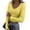 Fluorescence Yellow, variant on Womens Ribbed Knit Long Sleeve V Neck T-Shirts Slim Fitted Casual Knitted Tops Pullover Jumper Tee