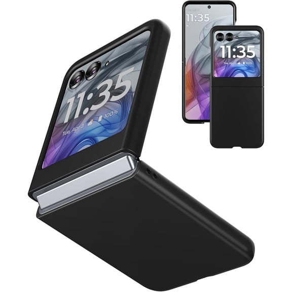 Case for Motorola Razr 2024 (Not Fit Razr ) Thin Hard Matte Polycarbonate Cover Phone Case for Moto Razr 2024 - Black
