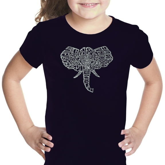 LA Pop Art Girl's Word Art T-shirt - Tusks