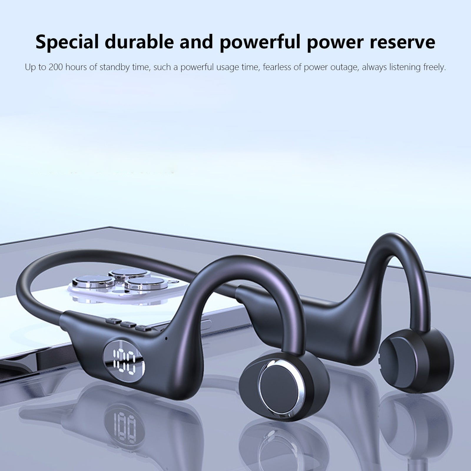 3 Packs Bluetooth Bone Conduction Headphones Wireless Open Ear Sports Headset with Mic 8H Playtime IPX5 Waterproof Lightweight for Running Cycling Workouts