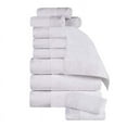thumbnail image 2 of Superior Wisteria Floral Cotton 12 Piece Assorted Towel Set, White/ White, 2 of 8