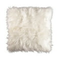 thumbnail image 4 of "Luxury Decorative" Faux Fur Pillow in White (18-in x 18-in), 4 of 5